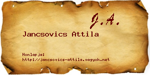 Jancsovics Attila névjegykártya